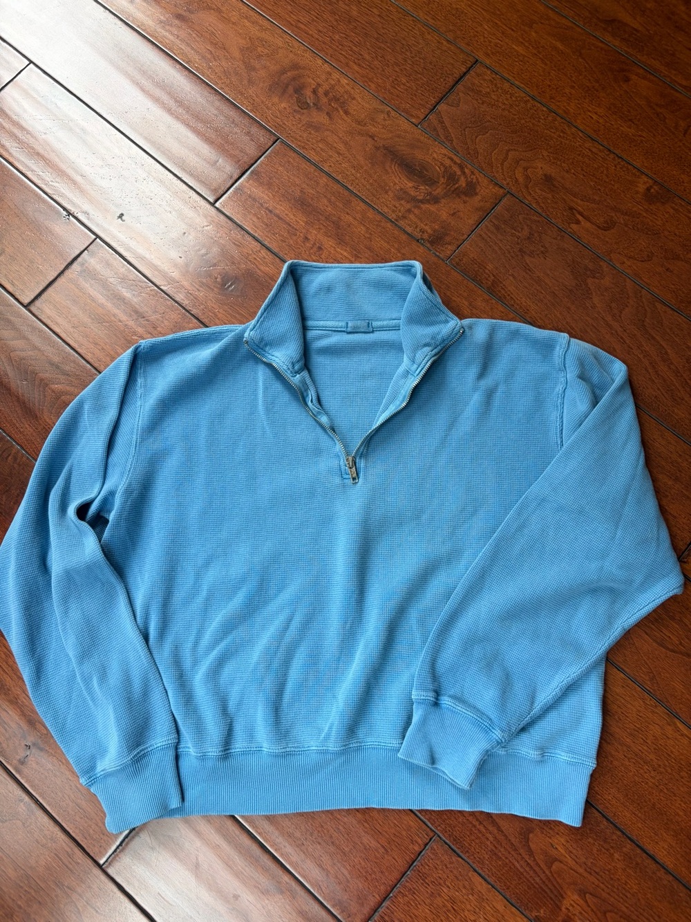 Brandy Melville Light Blue Quarter-Zip Sweatshirt